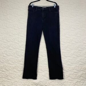 Levis 314 Shaping Straight Jeans Womens 33 Black Mid Rise Stretch Denim